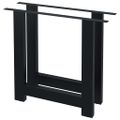 vidaXL Stolové nohy na jedálenský stôl 2 ks, rám v tvare H 80x72 cm