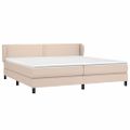 vidaXL Boxspring posteľ s matracom kapučínová 200x200 cm umelá koža