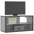 vidaXL TV skrinka sivá sonoma 80x31x39,5 cm kompozitné drevo a kov