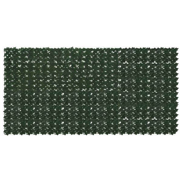 vidaXL Balkónový plôtik s listami Tmavozelená 300 x 150 cm