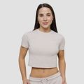 Dámske tričko Cropped Agile Desert - GymBeam, veľkosť L, veľkosť oblečenia L