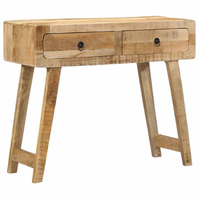 vidaXL Konzolový stolík 90x32x75 cm Masívne drevo hrubé mango