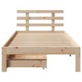 vidaXL Posteľný rám so zásuvkami 75x190 cm masívna borovica