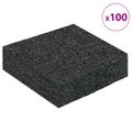 vidaXL Pad z gumových granúl na dvor Čierny 9 x 9 x 2 cm Guma