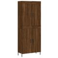 vidaXL Vysoká skrinka hnedý dub 69,5x34x180 cm spracované drevo