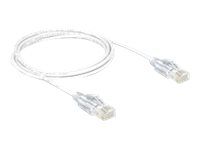 Patch kábel - RJ-45 (M) do RJ-45 (M) - 2 m - UTP - CAT 6 - prevedenie bez hrbolčekov - biela