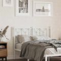 vidaXL Kovové náhradné čelo postele biele 120 cm