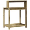 vidaXL Stôl na presádzanie s policami 82,5x50x109,5 cm impreg.borovica