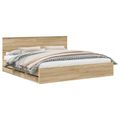 vidaXL Rám postele Sonoma dub 200 x 200 cm Inžinierske drevo