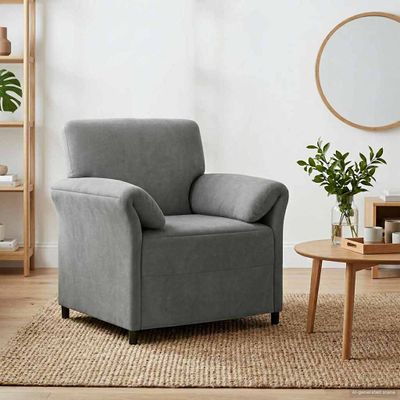 vidaXL 1-miestny gauč Tmavosivá 88 x 83 x 95 cm Zamat