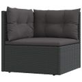 vidaXL 10-dielna záhradná sedacia súprava s vankúšmi polyratan čierna