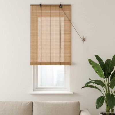 vidaXL Roleta Hnedá 70 x 160 cm Bambus