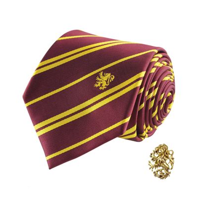 Kravata Harry Potter s odznakem - Nebelvír