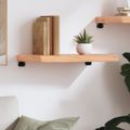 vidaXL Nástenná polica bledohnedá 60x40x(2-6) cm ošetrený masívny dub