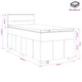 vidaXL Posteľ boxspring s matracom Tmavosivá 80 x 200 cm Látka