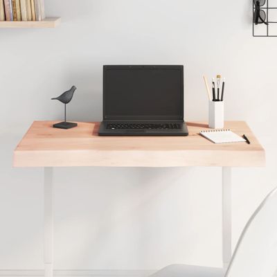 vidaXL Stolová doska 80x50x(2-6) cm neošetrený masív živé hrany