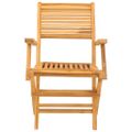 vidaXL Skladacie stoličky 2 ks 55x62x90 cm Masívne teakové drevo
