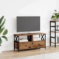 vidaXL TV skrinka Staré drevo 90 x 33 x 45 cm Inžinierske drevo a oceľ