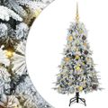 vidaXL Umelý Sklápací Vianočný Stromček Biela 150 cm PE a PVC