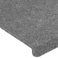 vidaXL Samolepiace nášľapy na schody 15 ks 65x24,5x3,5 cm sivé