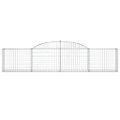 vidaXL Oblúkový gabionový kôš 8 ks 300x30x60/80 cm pozinkované železo