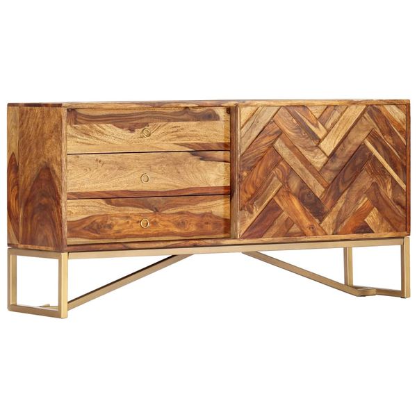 vidaXL Komoda 118x30x60 cm masívne sheesamové drevo