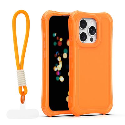 Safepop puzdro s popruhom pre iPhone 15 Pro 6,1" oranžová