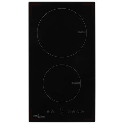 vidaXL Indukčná varná doska 2 platničky dotykové ovládanie sklo 3500 W