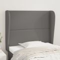 vidaXL Čelo postele so záhybmi sivé 83x23x118/128 cm umelá koža