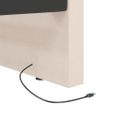 vidaXL Pohovka s matracom a USB krémová látková 90x200 cm