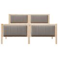 vidaXL Rám postele Hnedá a taupe 150 x 200 cm Borovicový masív