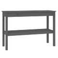 vidaXL Konzolový stolík sivý 110x40x75 cm masívne borovicové drevo