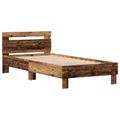 vidaXL Rám postele Staré drevo 100 x 200 cm Kompozitné drevo