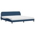 vidaXL Posteľ s matracom Dover modrá 200x200 cm látka