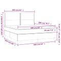 vidaXL Posteľ boxsping s matracom a LED modrá 160x200 cm látka