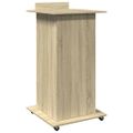 vidaXL Rečnícky pult kolieska zásuvka dub sonoma 55x55x107cm kom.drevo