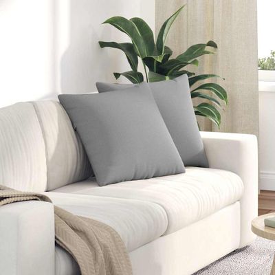 vidaXL Vankúše na pohovku 2 pcs Oblá šedá 50 x 50 cm látka