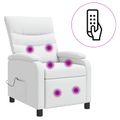 vidaXL Masážne relaxačné kreslo Biela Umelá koža