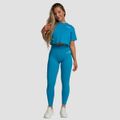Dámske tričko Cropped Limitless Aquamarine - GymBeam, veľkosť XS, veľkosť oblečenia XS