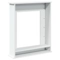 vidaXL Obloženie krbu biele 75x20x87,5 cm kompozitné drevo