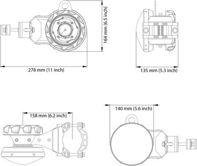 RF elements SH90WB-GO, Sektorová horn anténa, 5+6GHz, 90°