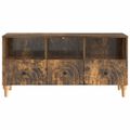 vidaXL TV skrinka 102 x 34,5 x 50 cm Údený Dub Konštruované drevo