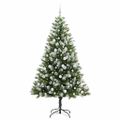vidaXL Umelý vianočný stromček s umelým snehom 300 LED Teplá biela