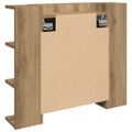 VidaXL zrkadlová skrinka s LED Artisan Dub 70x16,5x60 cm