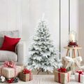vidaXL Umelý vianočný stromček s 150 LED-i Biela 120 cm PE a PVC