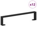 vidaXL Nohy nábytku 12 ks Čierna 481 x 40,5 x 100 mm Železo