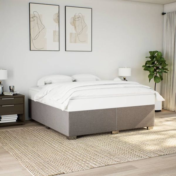 vidaXL Posteľ bez matraca sivohnedá 180x200 cm látka