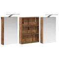 vidaXL Set kabinetov do kúpeľne 3 ks 100 x 10,5 x 50 cm