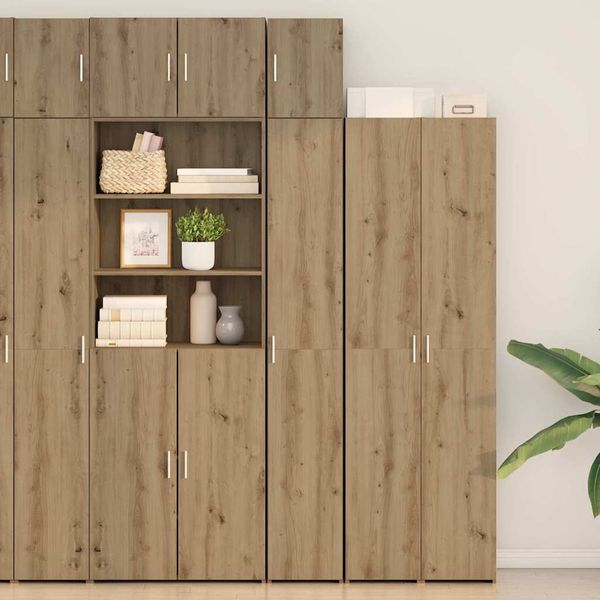 vidaXL Úložný kabinet so policami Dub artisan 30 x 42,5 x 225 cm