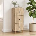 vidaXL Zásuvkový kabinet 33 x 34,5 x 90 cm Kompozitné drevo Dub sonoma